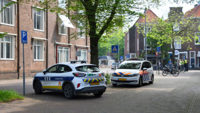 Kleine protestactie studenten in centrum Middelburg