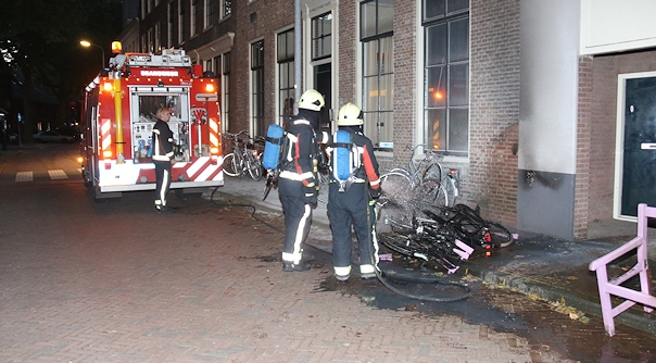 Het brandje aan de Zuidsingel in Middelburg.