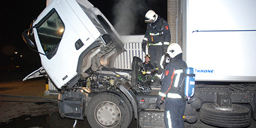 Vrachtwagen in brand in Middelburg