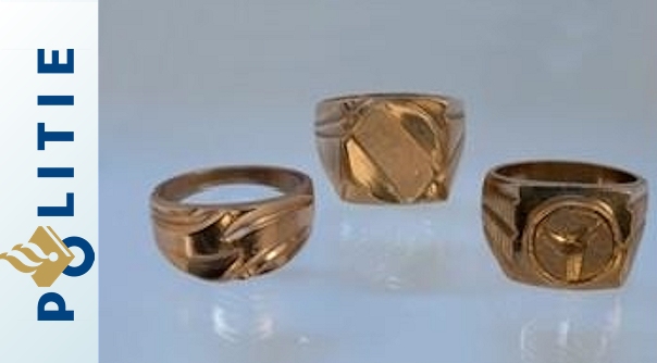 De politie is op zoek naar de rechtmatige eigenaar van deze gestolen ringen.