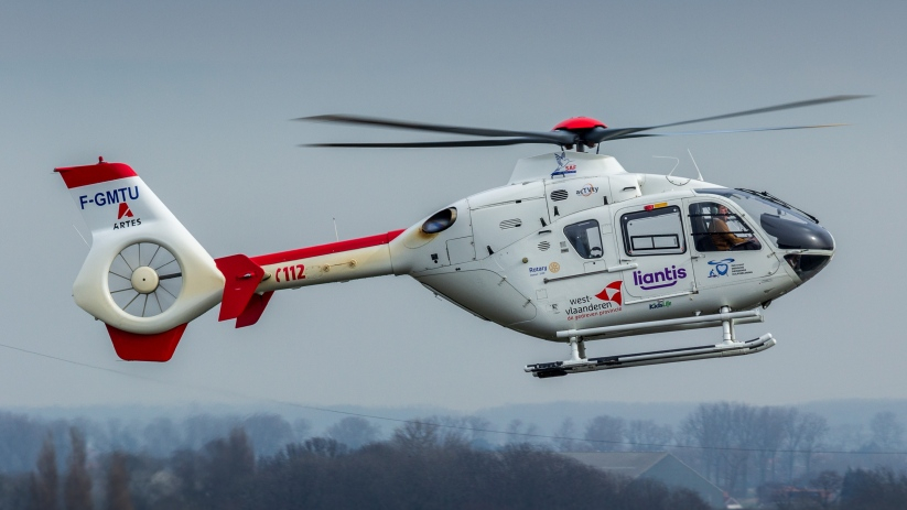 De MUG-helikopter uit Brugge werd onder andere ingezet bij de reanimatie