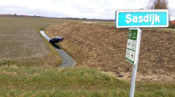 Het ongeval langs de Sasdijk bij Dreischor.