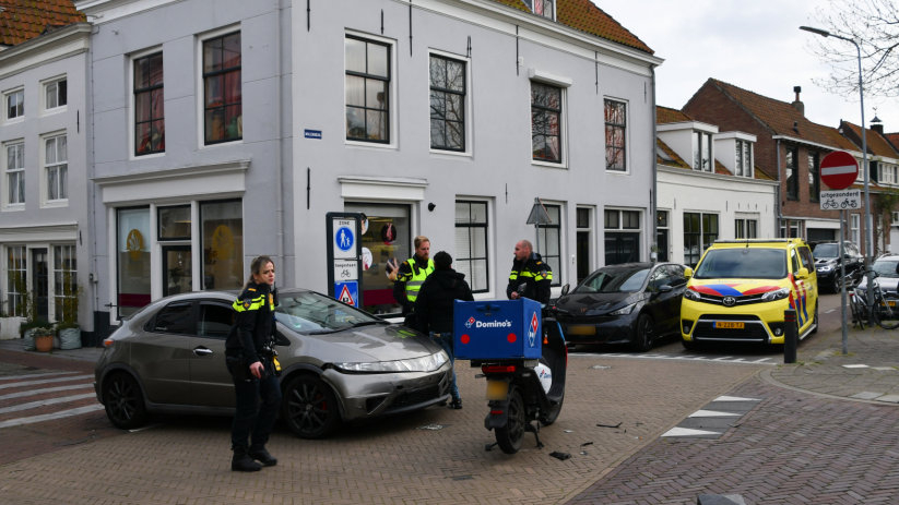 Maaltijdbezorger gewond bij botsing in Middelburg