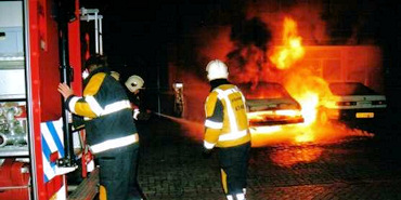 Brandoverslag bij autobrand in Goes