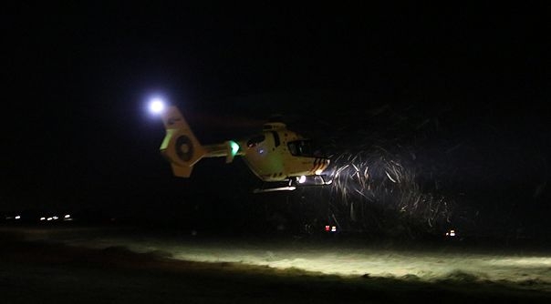 De traumahelikopter in Rilland.