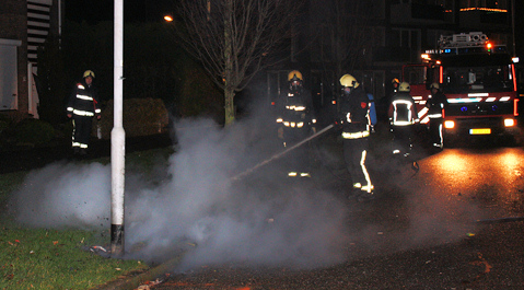 De brandweer van Arnemuiden rukte uit om het brandje te blussen.