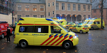 Ambulanceteams voeren actie bij adbij Middelburg