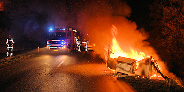 Caravan uitgebrand op Oostkade in Sluiskil