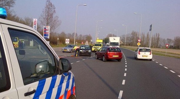 Het ongeval op de N59 ter hoogte van Oosterland.