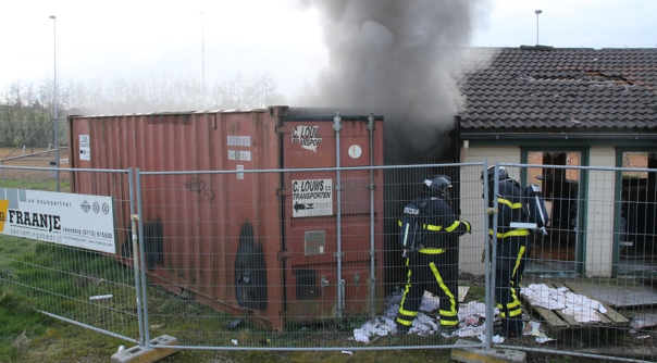 De brand woedde op een terrein aan het Geldeloozepad.