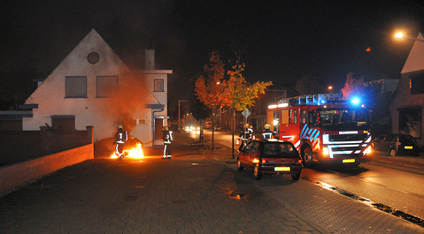 De autobrand in Terneuzen.
