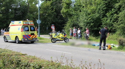 Het ongeval op de Domburgseweg bij Domburg.