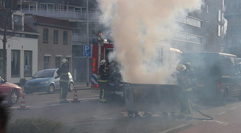 De containerbrand in Vlissingen.