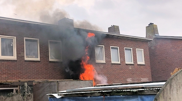 De brand bij de woning in Middelburg.