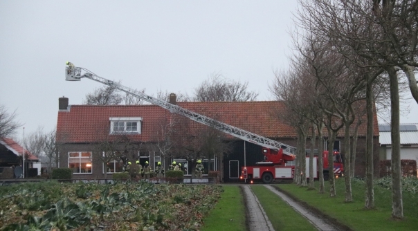De brandweer in Vrouwenpolder.