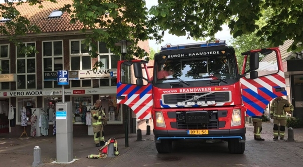 De brandweer in Burgh-Haamstede.