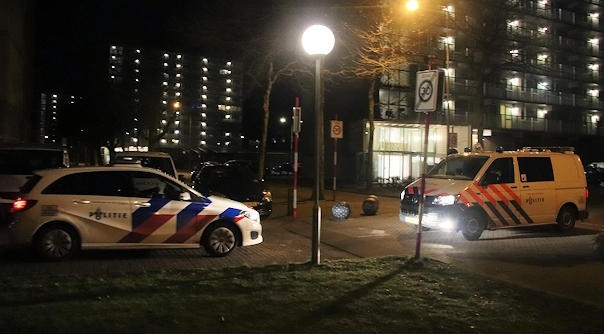 De politie in Vlissingen donderdagavond.