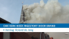 Dak kerktoren ingestort door brand