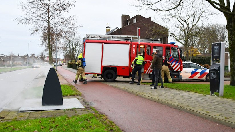 Een containerbrand zaterdagmiddag in Oost-Souburg.