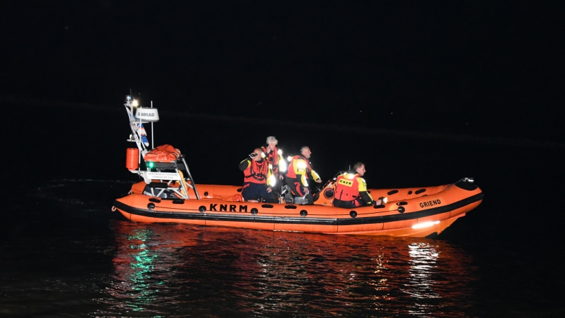 De bemanning van de KNRM-boot de Griend zochten onder andere mee naar de vermiste vrouw.
