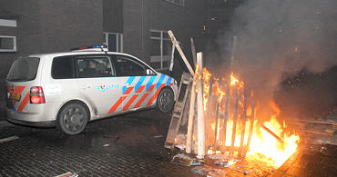 Felle buitenbrand Sloestraat Middelburg