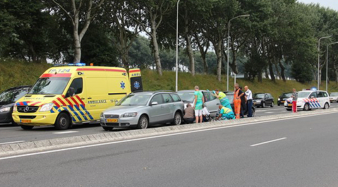 Het ongeval op de Nieuwe Vlissingseweg in Middelburg.