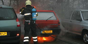 Fiat Panda uitgebrand op parkeerterrein in Goes