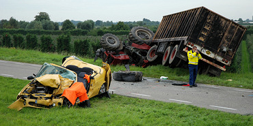 Ernstig ongeval met tractor Wemeldinge