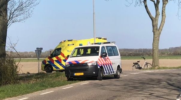De fietser kwam ten val op de Noorderweg, vlakbij de Gapingseweg.