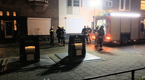 De brandweer bij het brandje in Vlissingen.