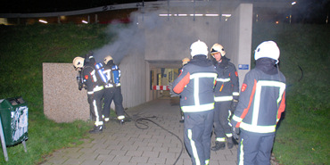 Containerbrand bij station Middelburg