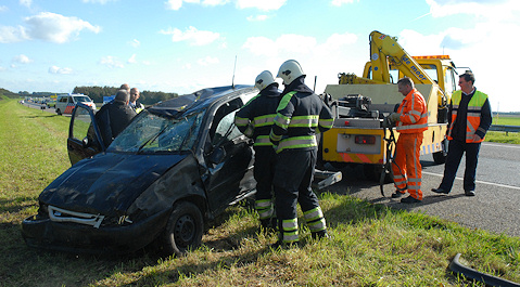 Bij het ongeval op de A58 raakte niemand gewond