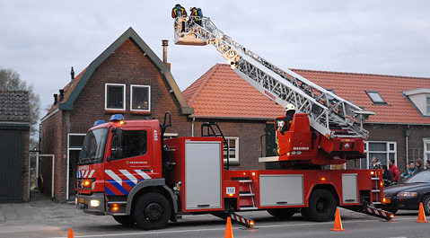 De schoorsteenbrand aan de Noordweg in Middelburg