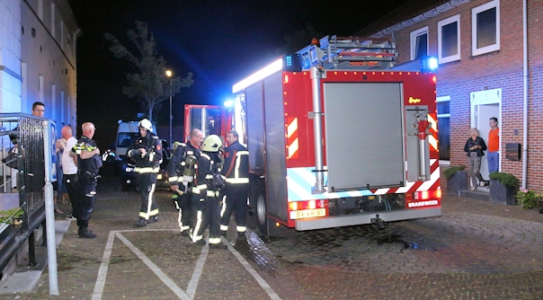 De brandweer bij de melding in Vlissingen