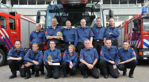 De ploeg van de brandweerpost Arnemuiden.