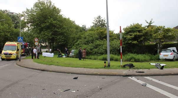 Bij het ongeval raakte een 52-jarige vrouw uit Vlissingen gewond.