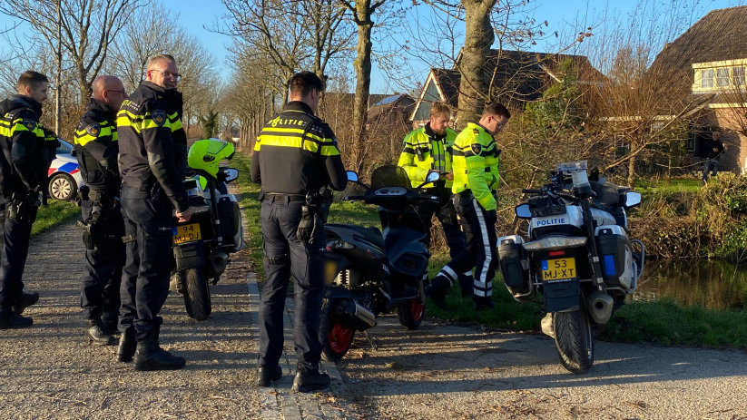 De scooterrijder werd aan de kant gezet op de Reijersweg.