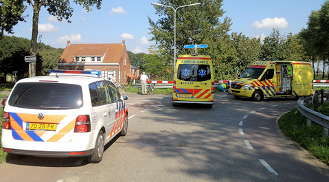 Het eenzijdige ongeval op de Hulsterseweg bij Axel.
