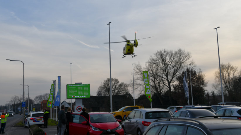 De traumahelikopter was geland in Kapellebrug.