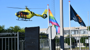 Traumahelikopter landt bij AZC voor medische noodsituatie