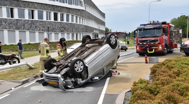 Het ongeval op de Oranjeweg in Goes.