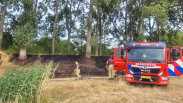 Stuk dijk in brand nabij sportpark Sluiskil