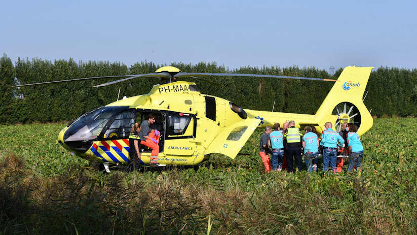 De jongen werd per traumahelikopter naar Rotterdam gebracht.
