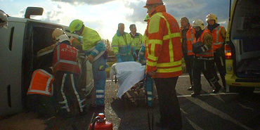 Beknelling bij ongeluk Kruiningen