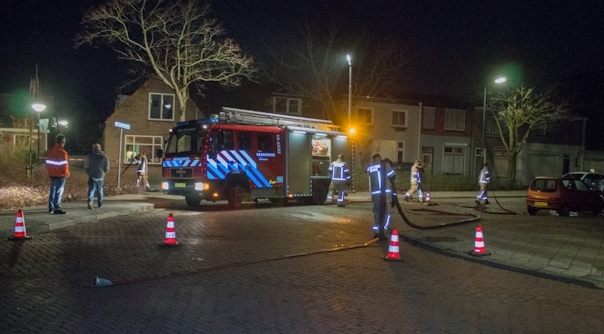 De brandweer in Sint-Annaland.