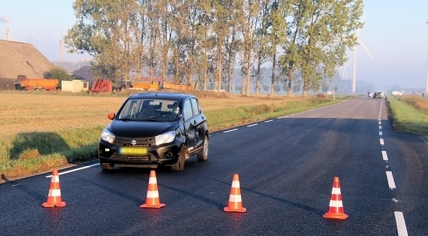 Het ongeval bij Sluiskil woensdagmorgen.