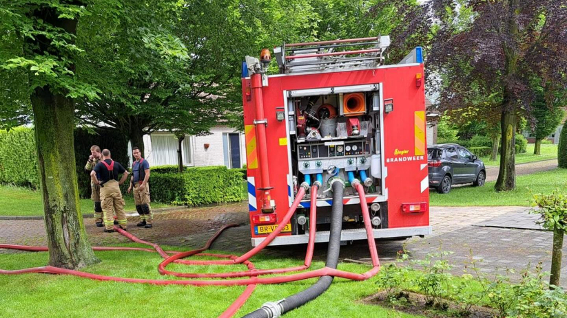 De brandweerlieden werden vandaag meerdere keren ingezet voor wateroverlastmeldingen.