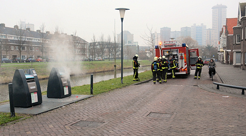 De brand in de ondergrondse container in Vlissingen