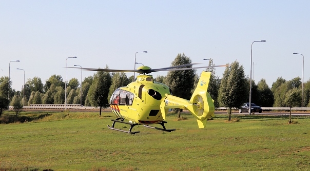 De helikopter langs de Schietbaan in Middelburg.