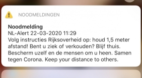 NL-Alert vanwege Coronavirus